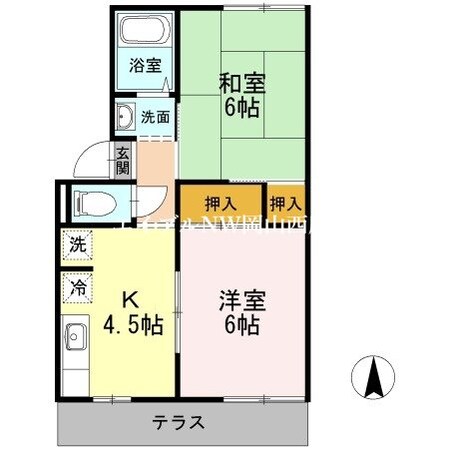 グリーンゲイブルズの物件間取画像